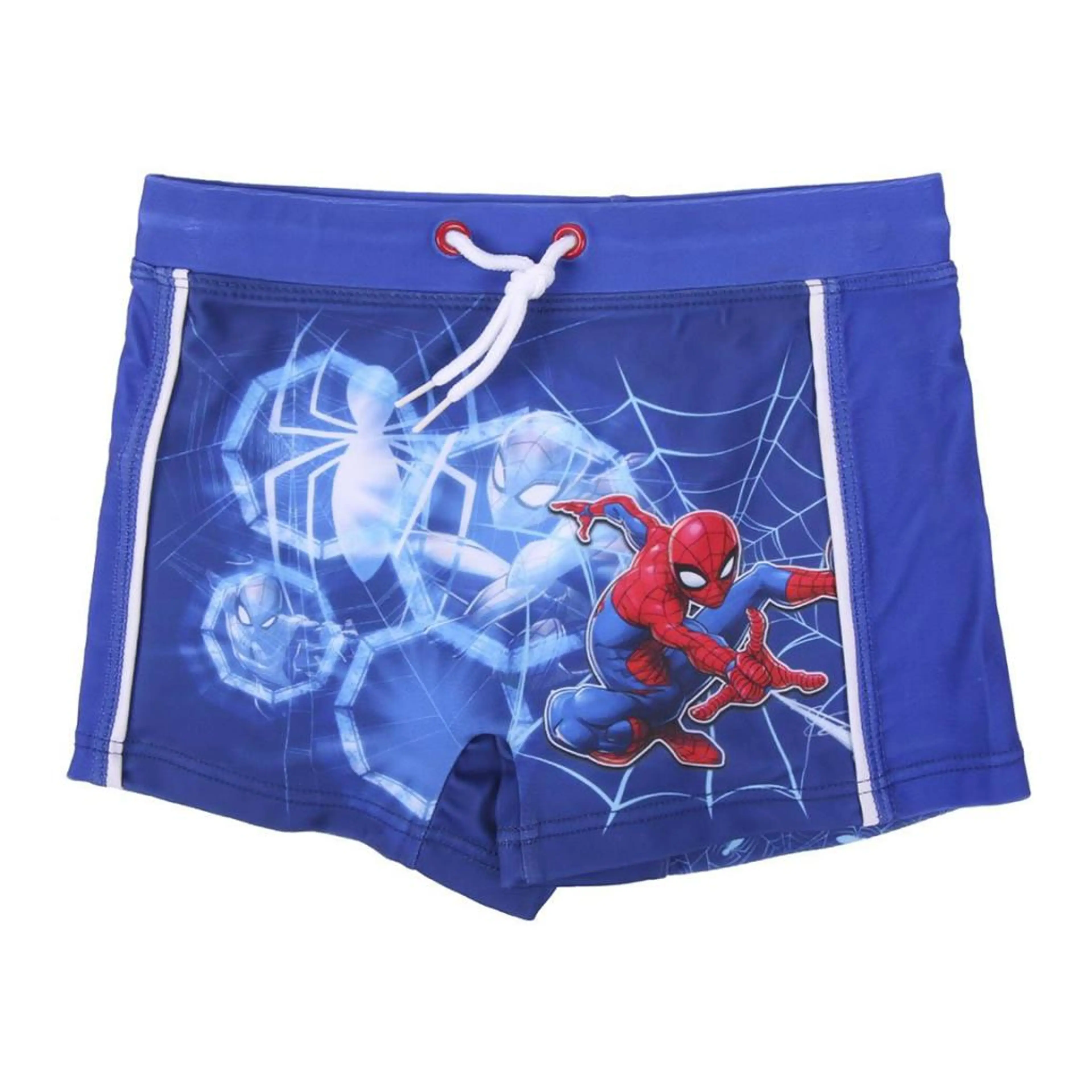 Бански костюм тип боксер с щампа на Spiderman, син