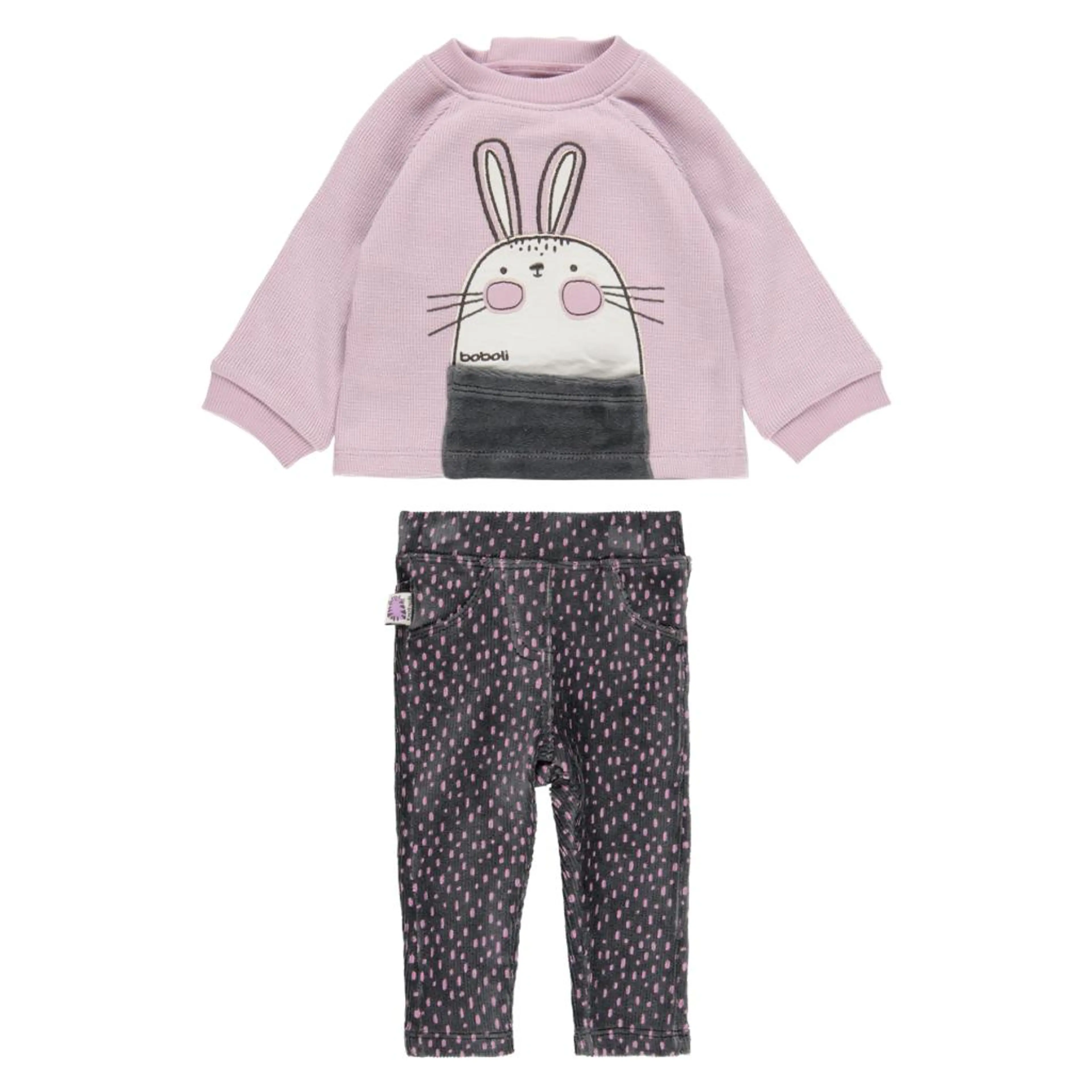 Комплект от две части Bunny за бебе, многоцветен
