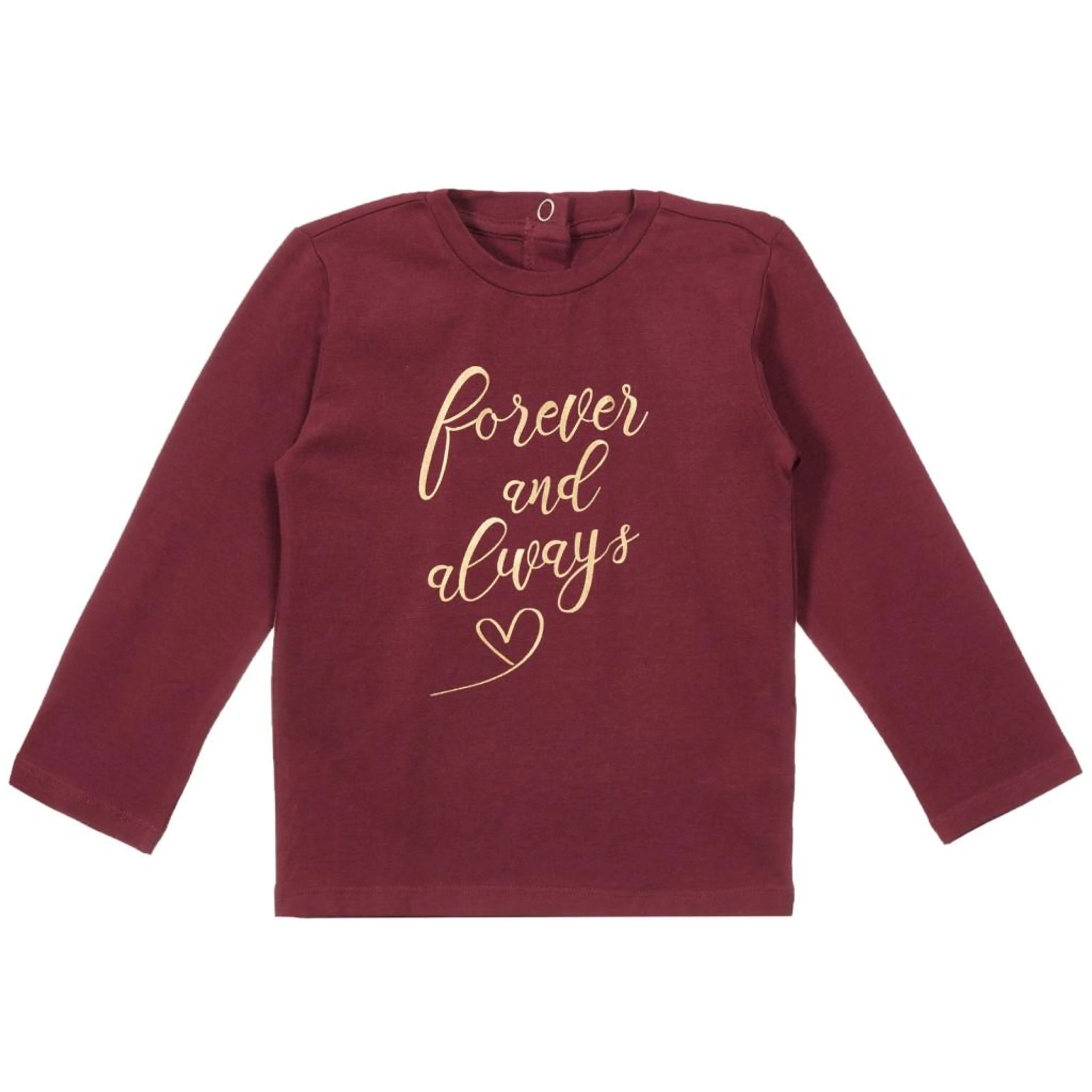 Памучна блуза FOREVER AND ALWAYS за бебе, червена