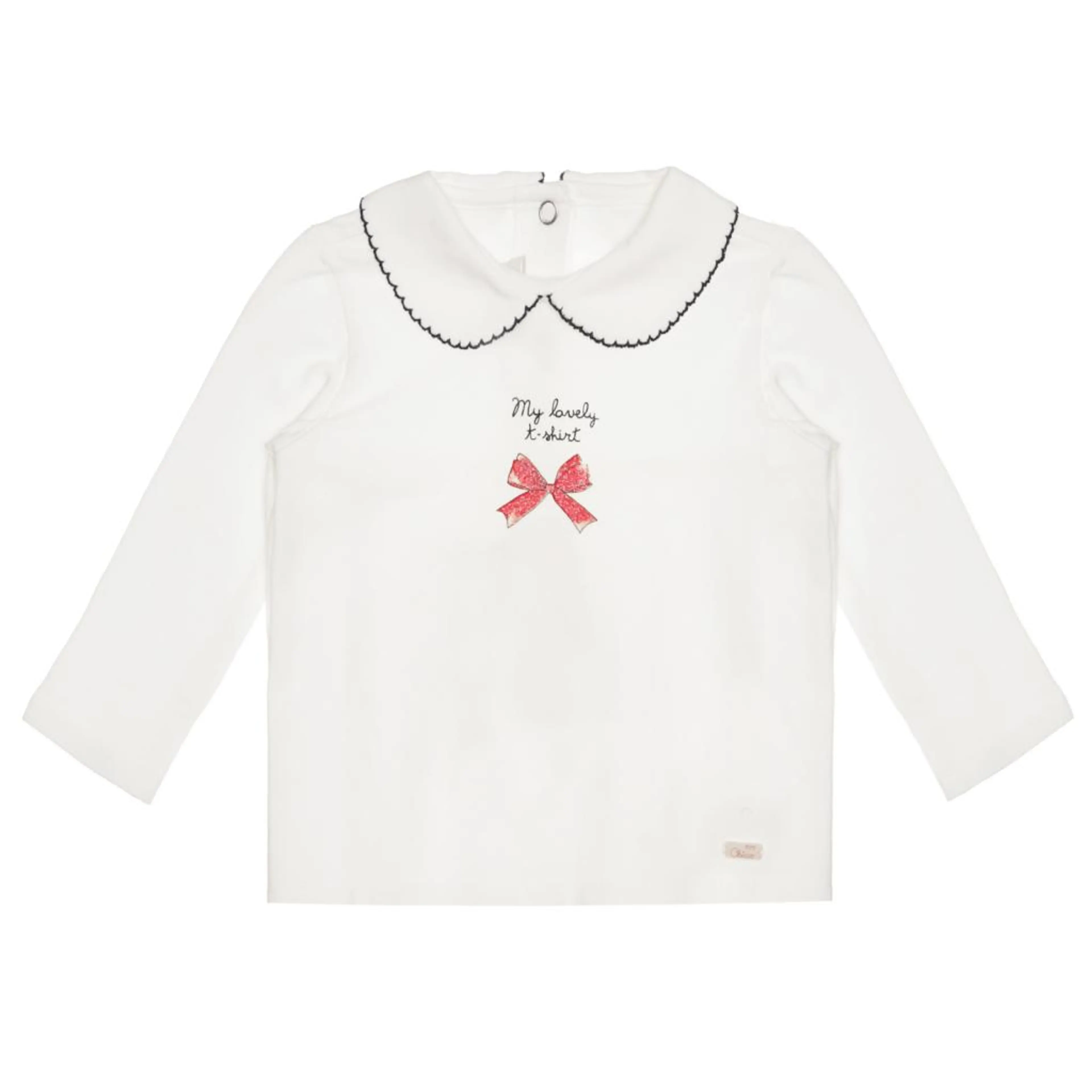 Памучна блуза с яка MY LOVELY T-SHIRT за бебе