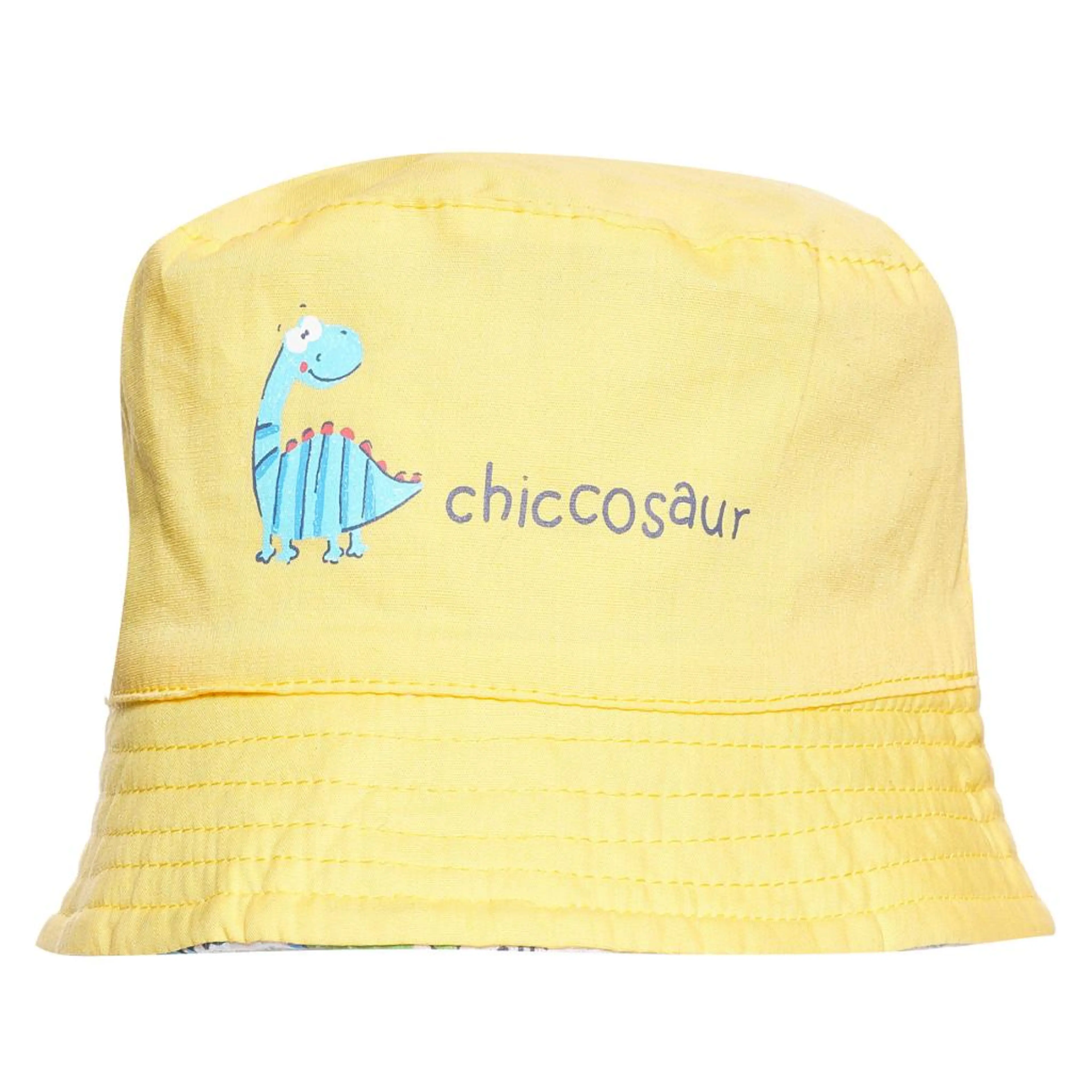 Памучна двулицева шапка Chiccosaur за бебе, многоцветна