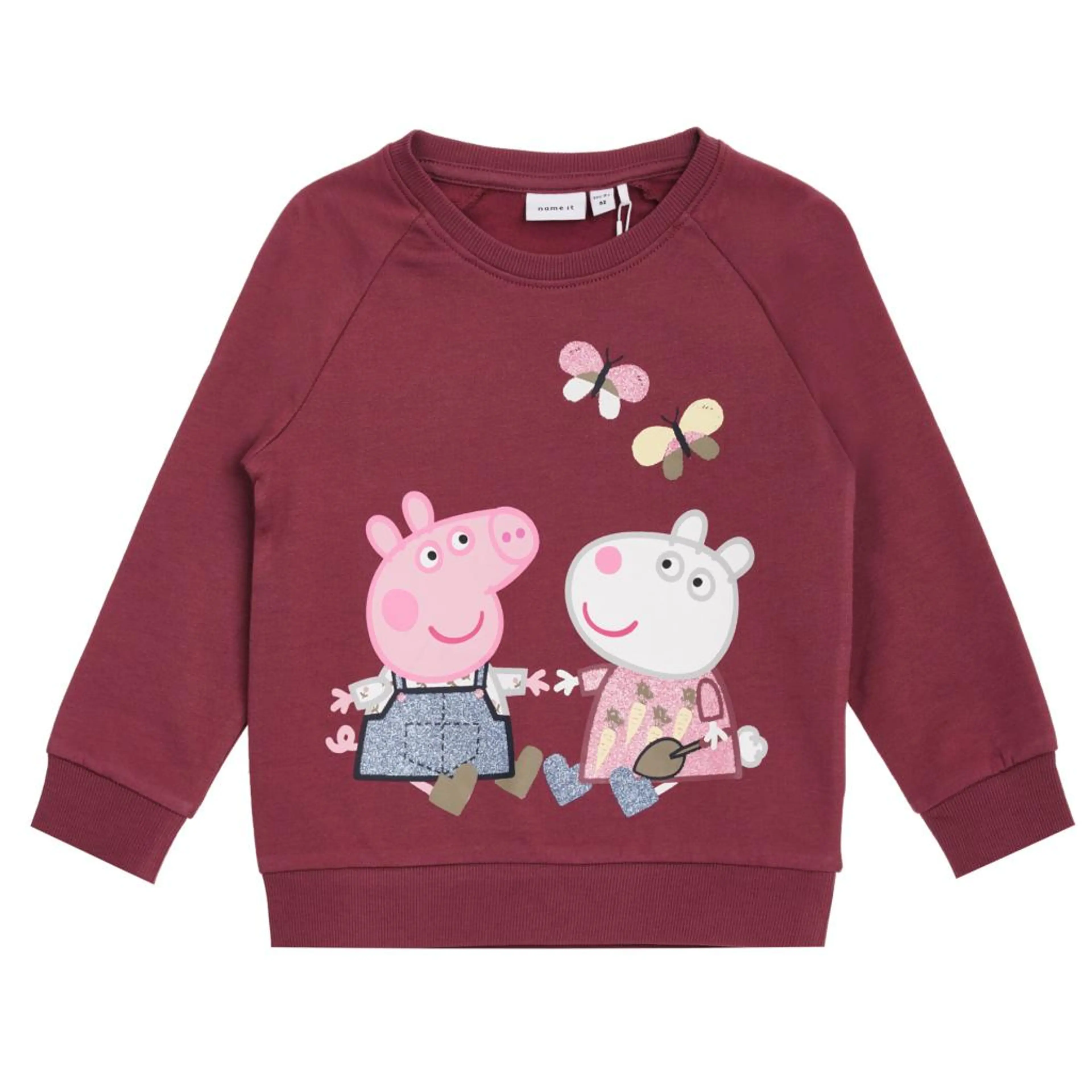 Суитшърт от органичен памук Peppa Pig за бебе, розов