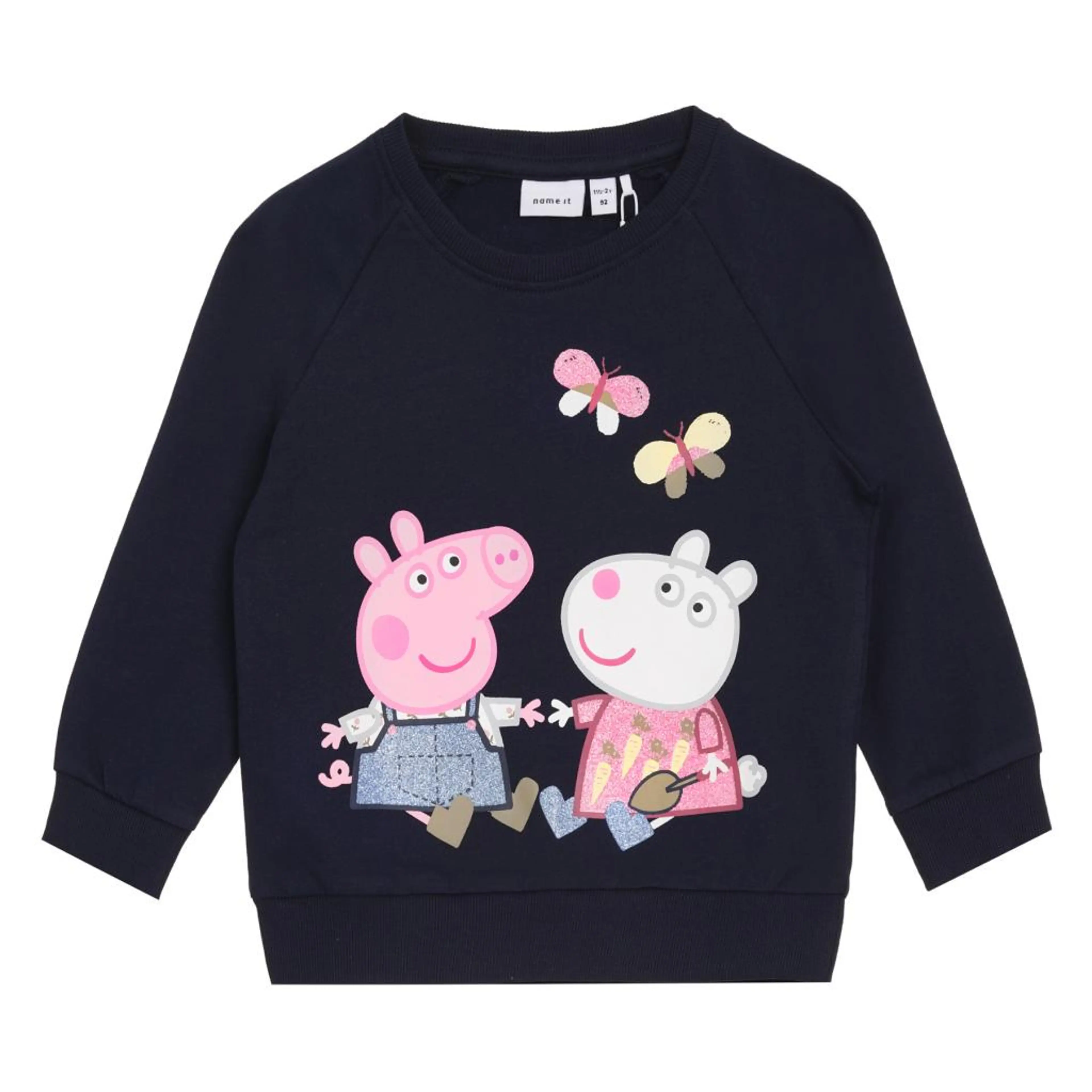 Суитшърт от органичен памук Peppa Pig за бебе, син