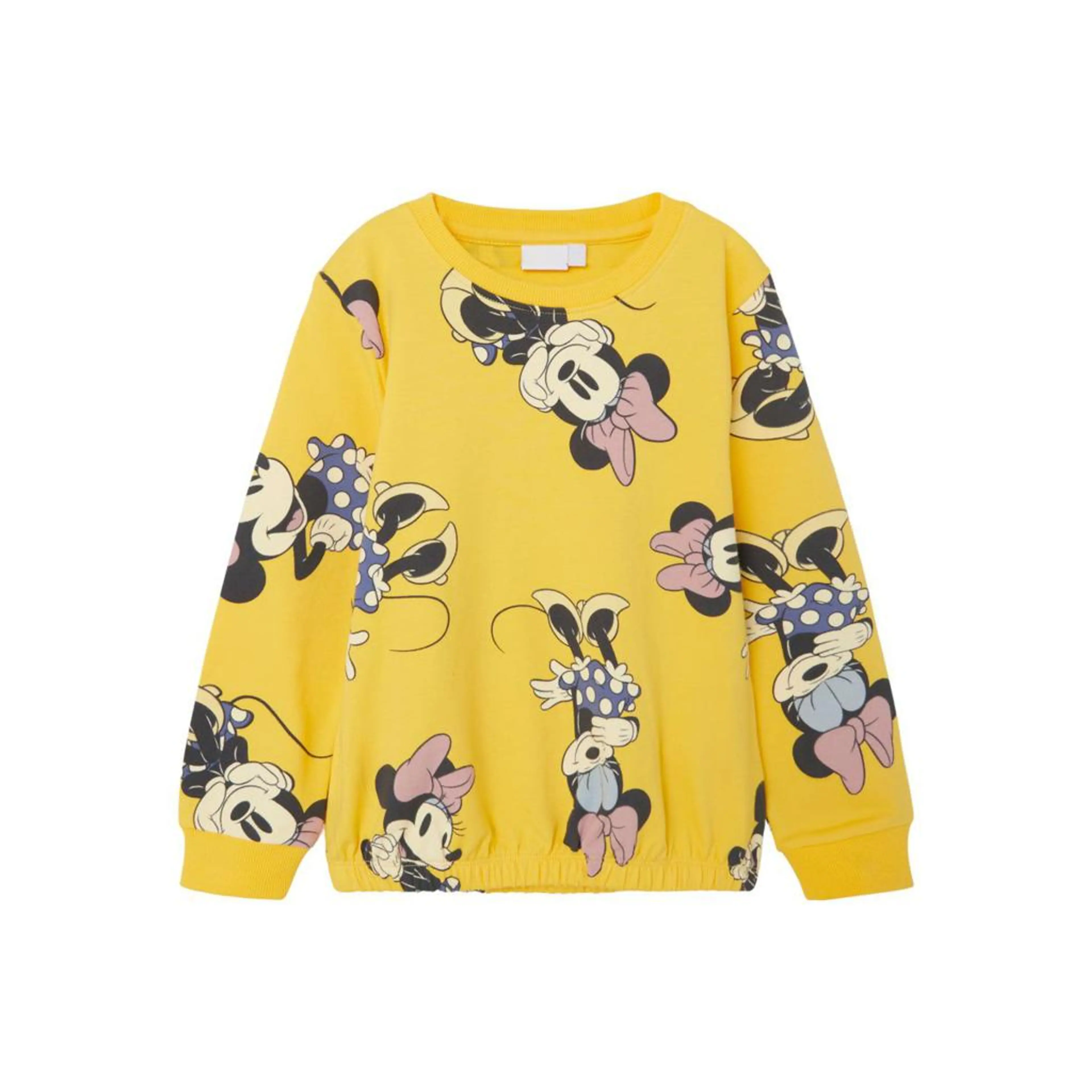 Суитшърт с щампа MINNIE MOUSE, жълт